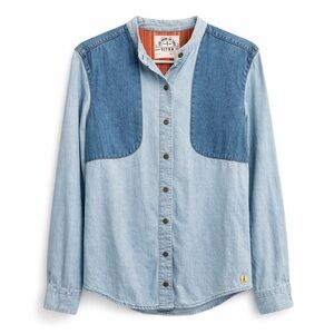 Sitka Women’s Denim Button Down Shirt Size L Western Yoke Chambray Outdoor